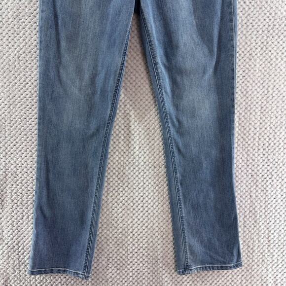 Democracy Jeans Womens 8 Blue Denim Medium Wash Absolution Mid Rise Straight - Picture 4 of 15